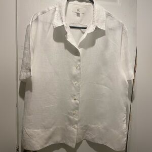 Banana Republic White Casual Button Down Shirt